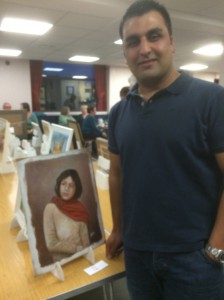 Winning painting of 'Pooja'