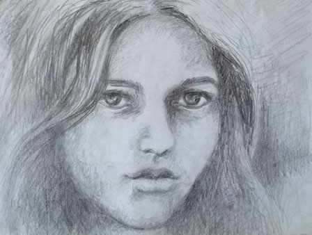 Pencil portrait by Gillie Charlson